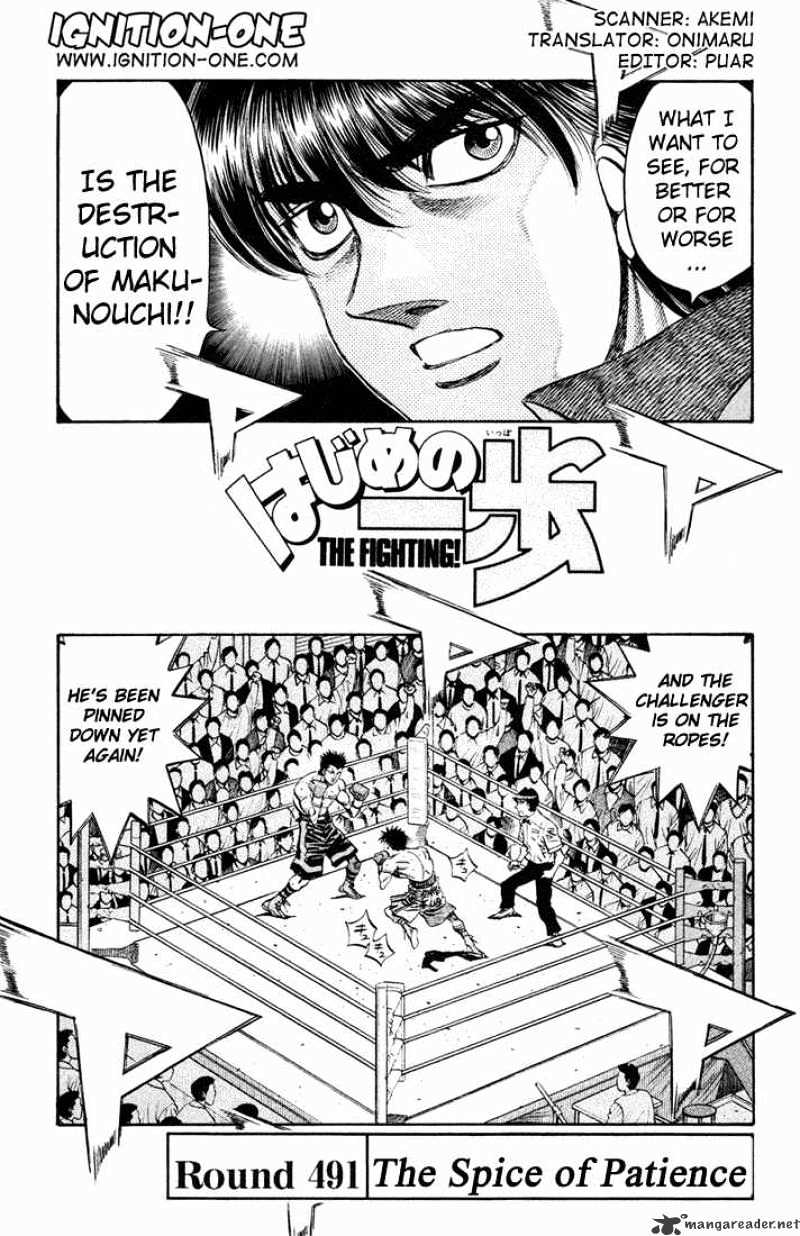 Hajime no Ippo: Fighting Spirit, Chapter 491 image 01